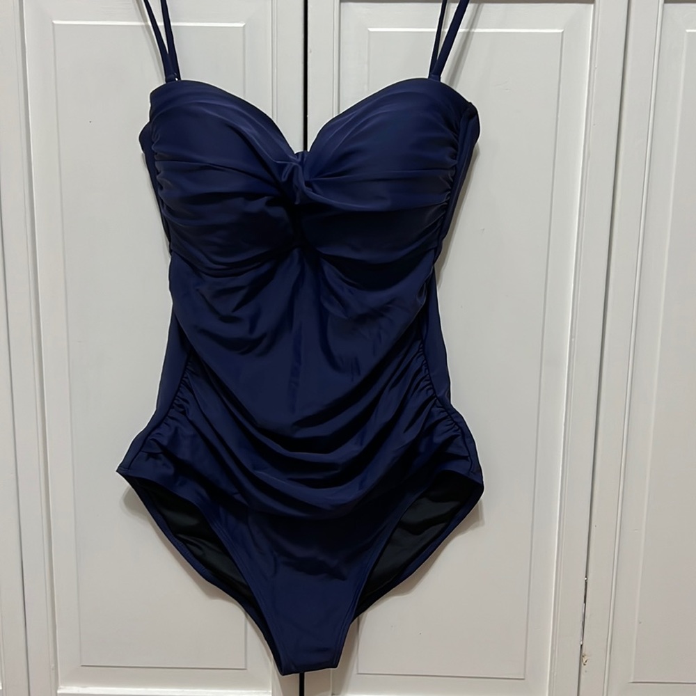 One piece navy blue swimsuit